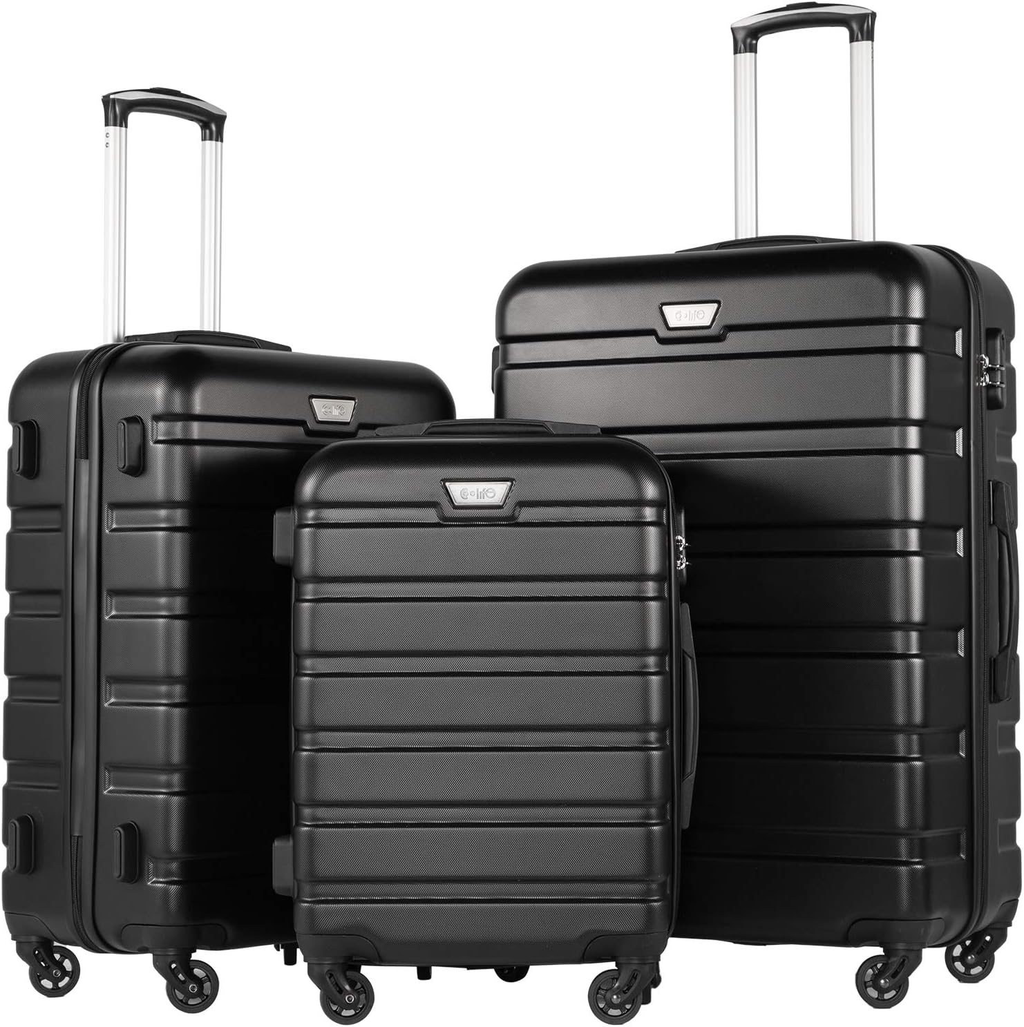 Coolife Luggage, Special 3 Piece Set for Travel, Innovative Spinner Hardshell Su...