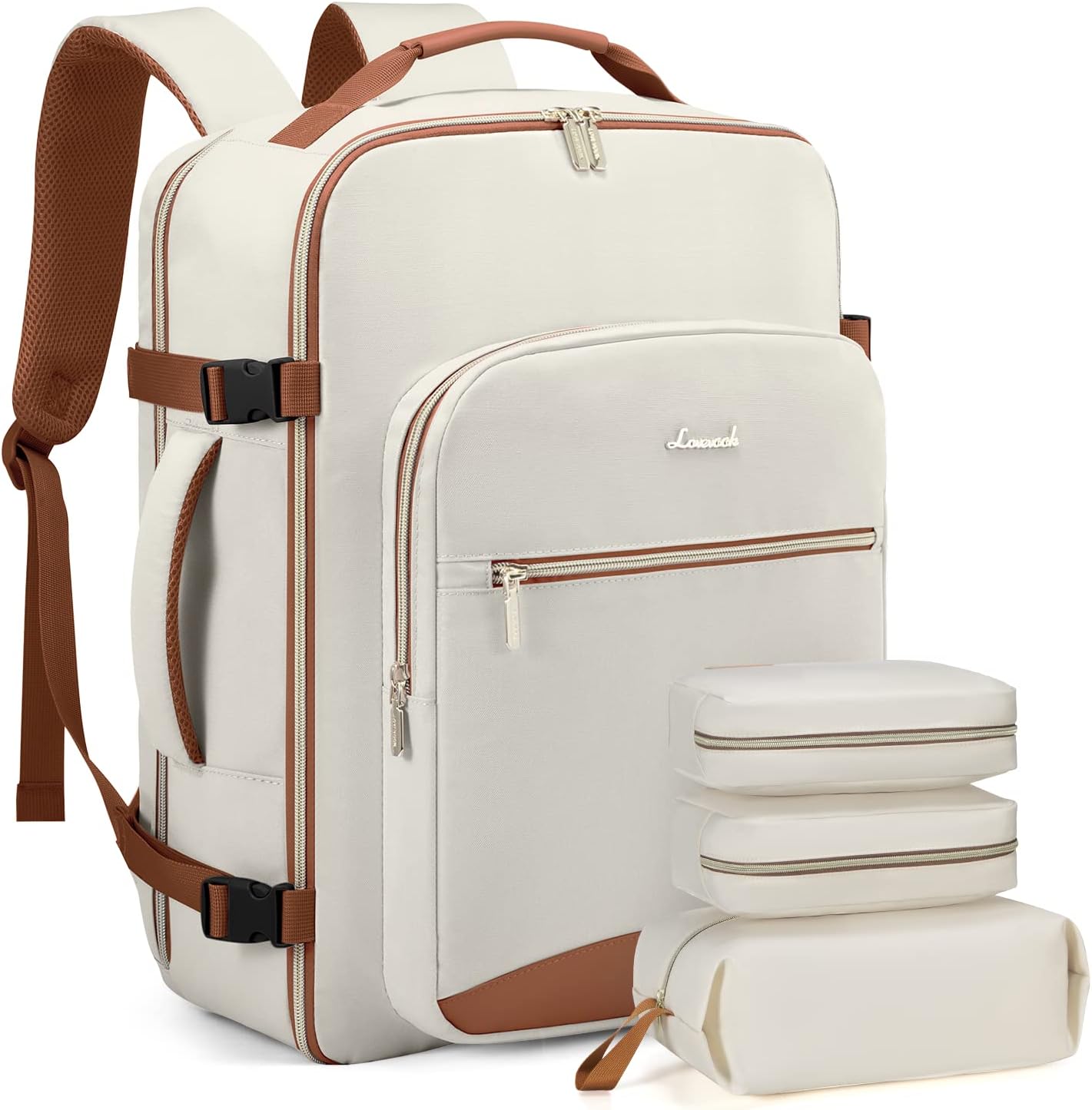 LOVEVOOK Travel Backpack Women, Flight Approved Carry On with 17.3inch Laptop Co...