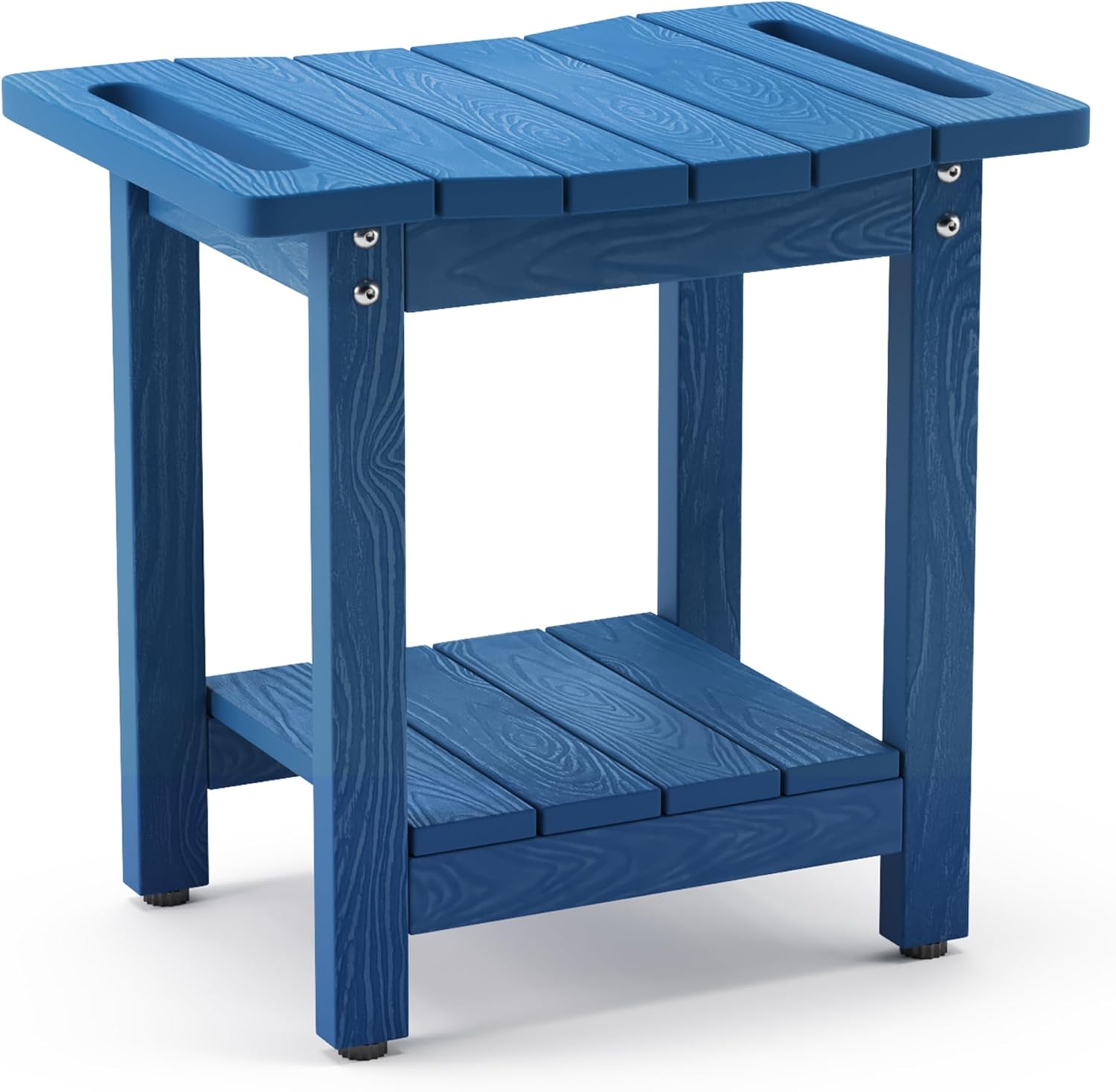 LUE BONA HDPS Shower Benches for Inside Shower, Navy Blue Shower Stool for Shavi...