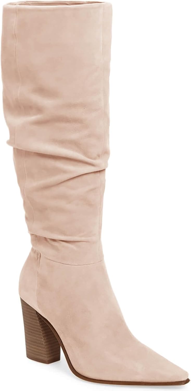 PiePieBuy Womens Boots, Special Faux Suede Knee High Boots with Pointed Toe, Inn...