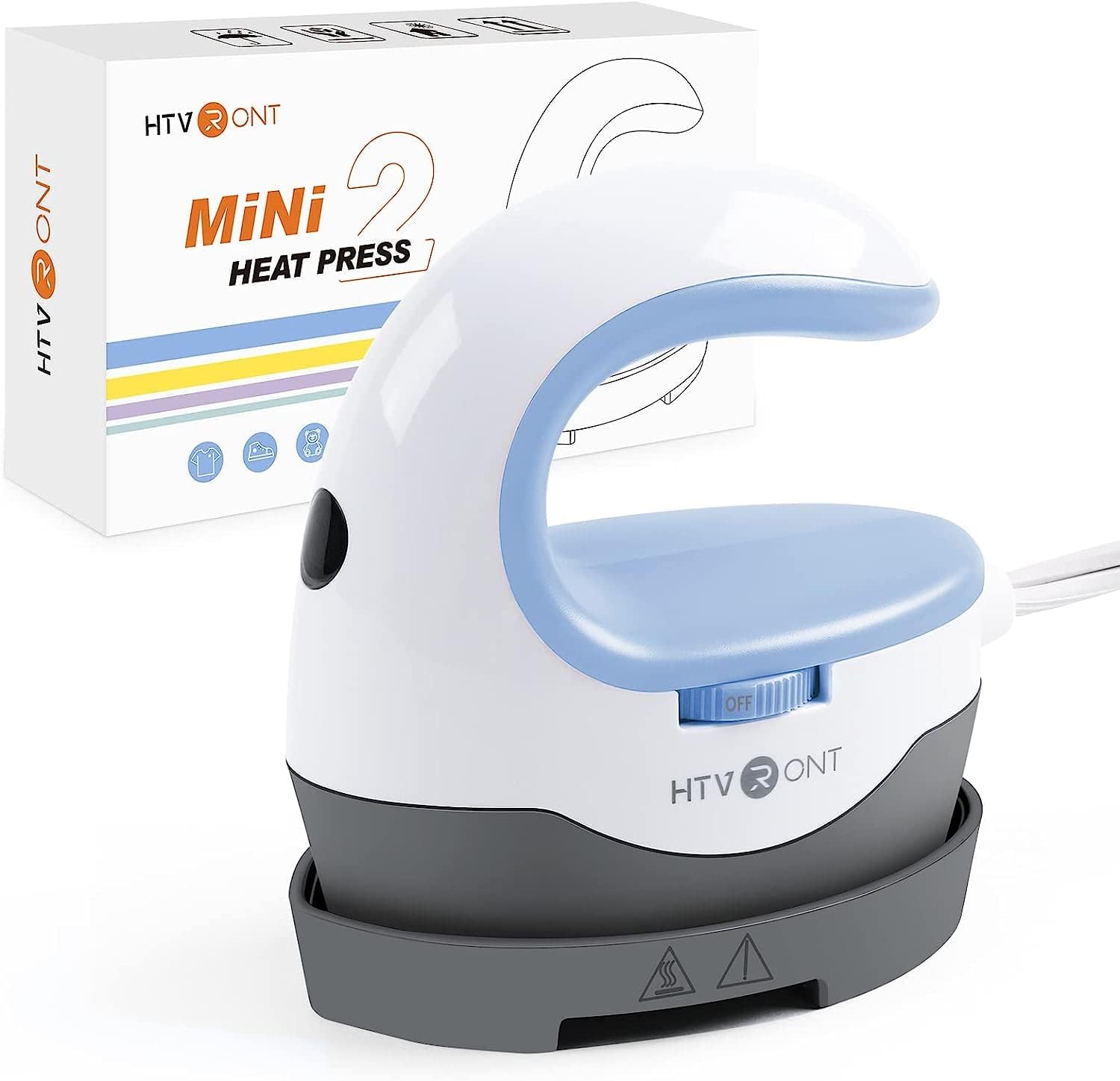 HTVRONT Mini Heat Press Machine, Small Heat Press Portable Iron Press Machine fo...
