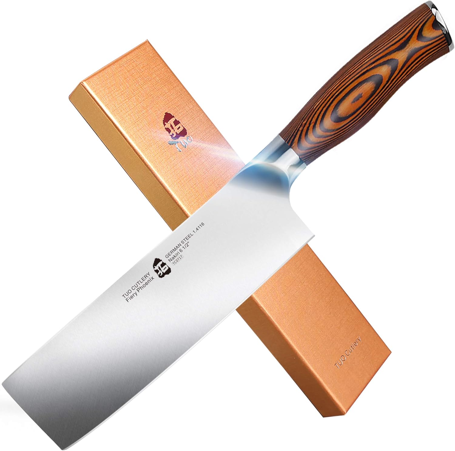TUO Nakiri Knife - Vegetable Cleaver Kitchen Knives - Japanese Chef Knife German...