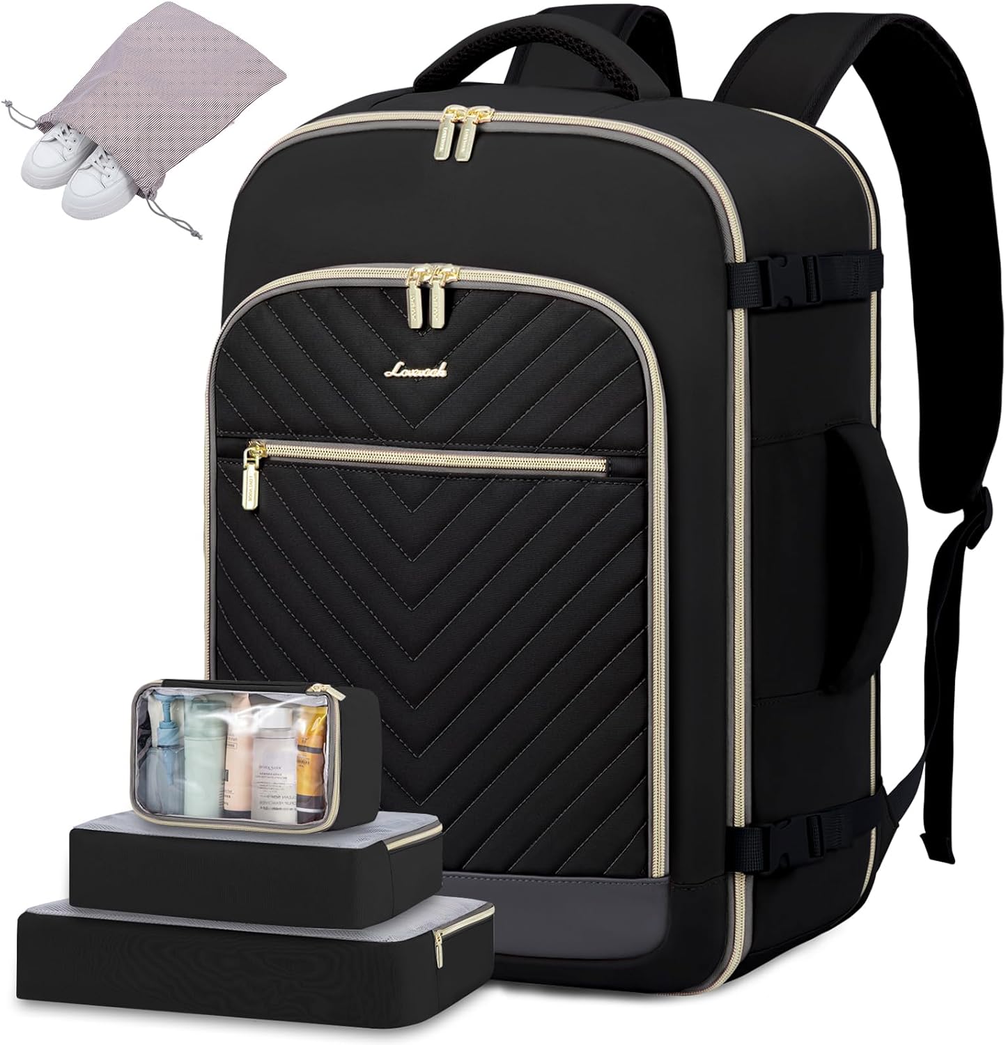 LOVEVOOK Travel Backpack For Women,40L Carry On Backpack Flight Approved,TSA Per...
