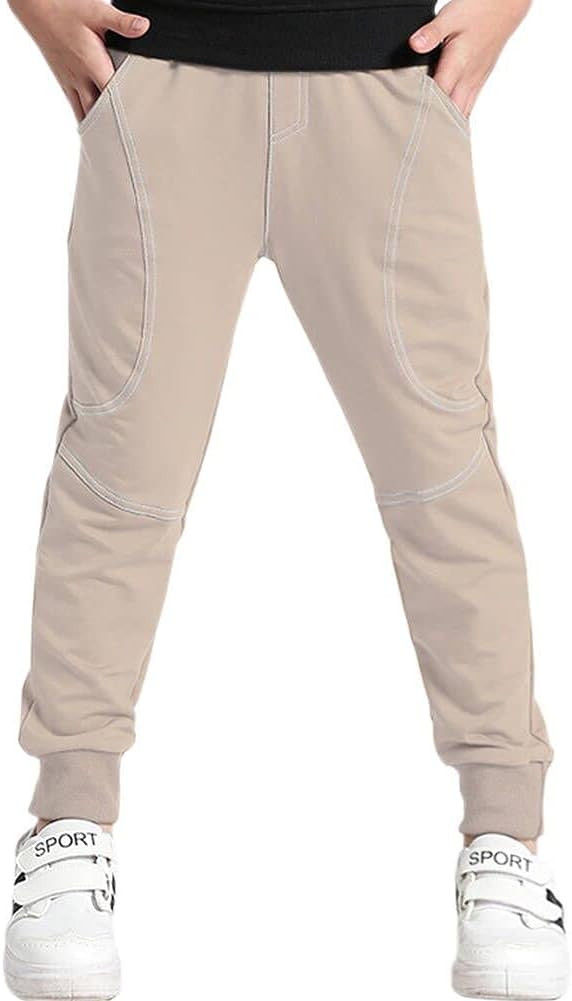 BINPAW Boy's Cotton Sweatpants, Special Kids Sweatpants for Ages 4T-16 Years, Hi...