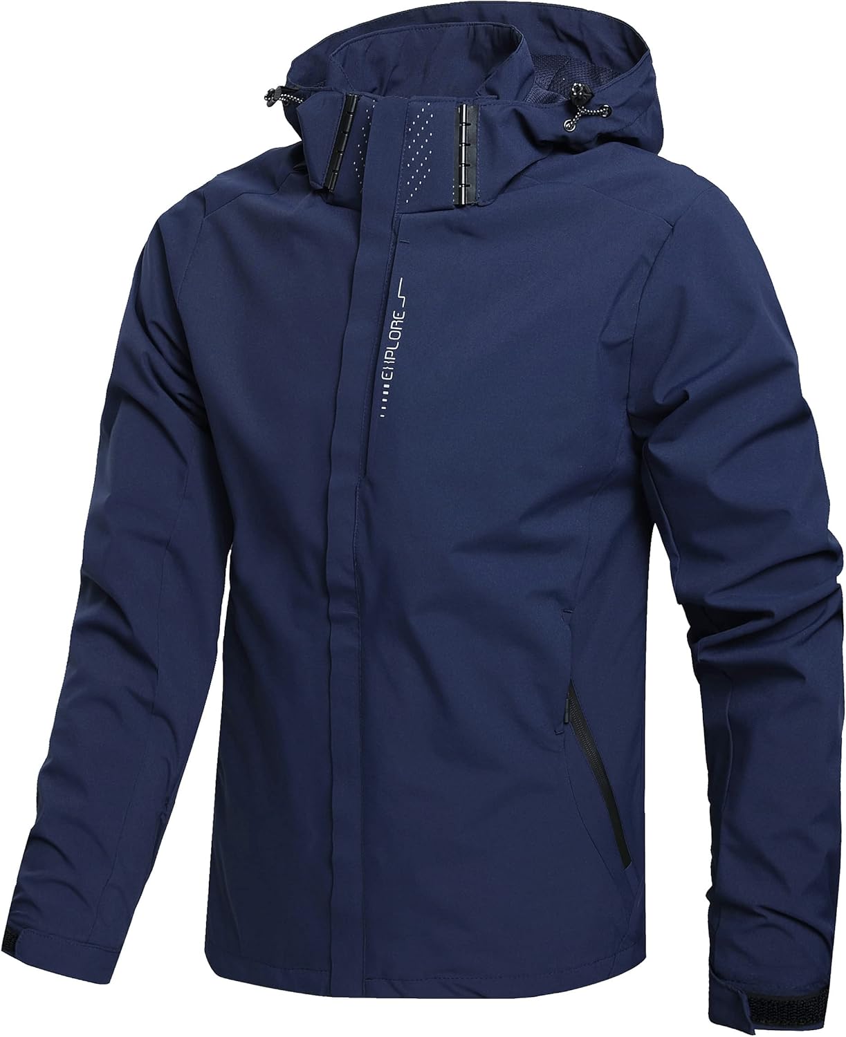 Men's Lightweight Waterproof Rain Jacket,Shell Hooded Outdoor Raincoat Hiking Wi...