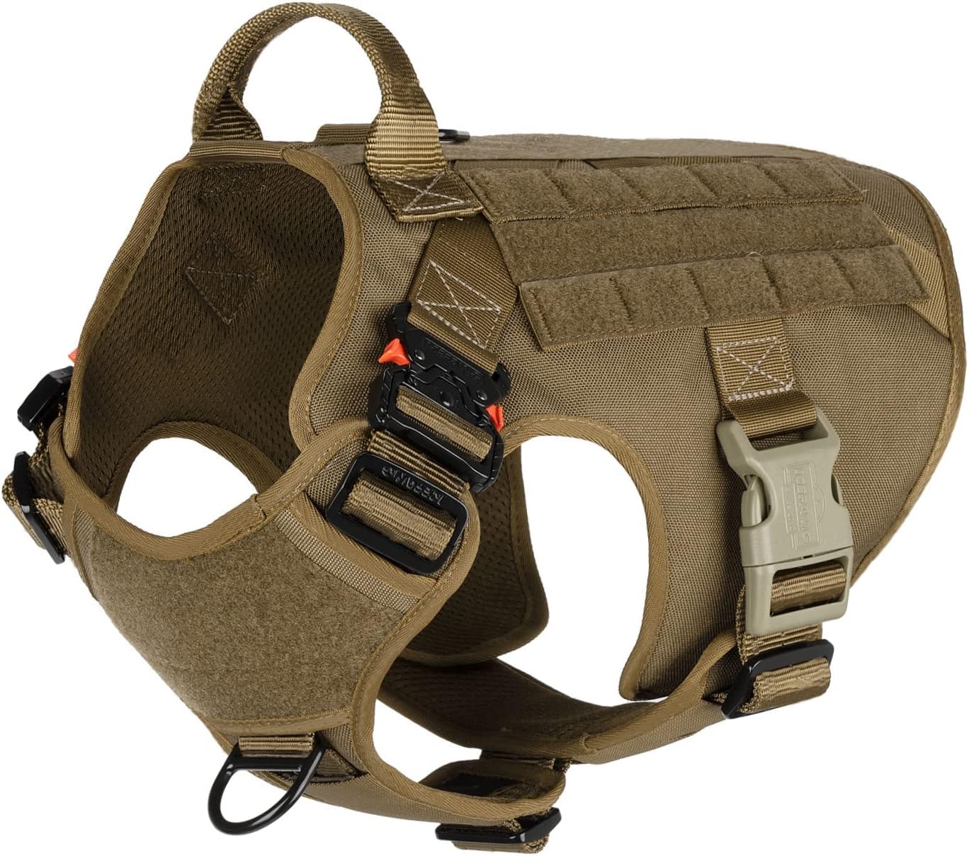 High-Quality ICEFANG Tactical Dog Harness, Special Working Dog MOLLE Vest with H...
