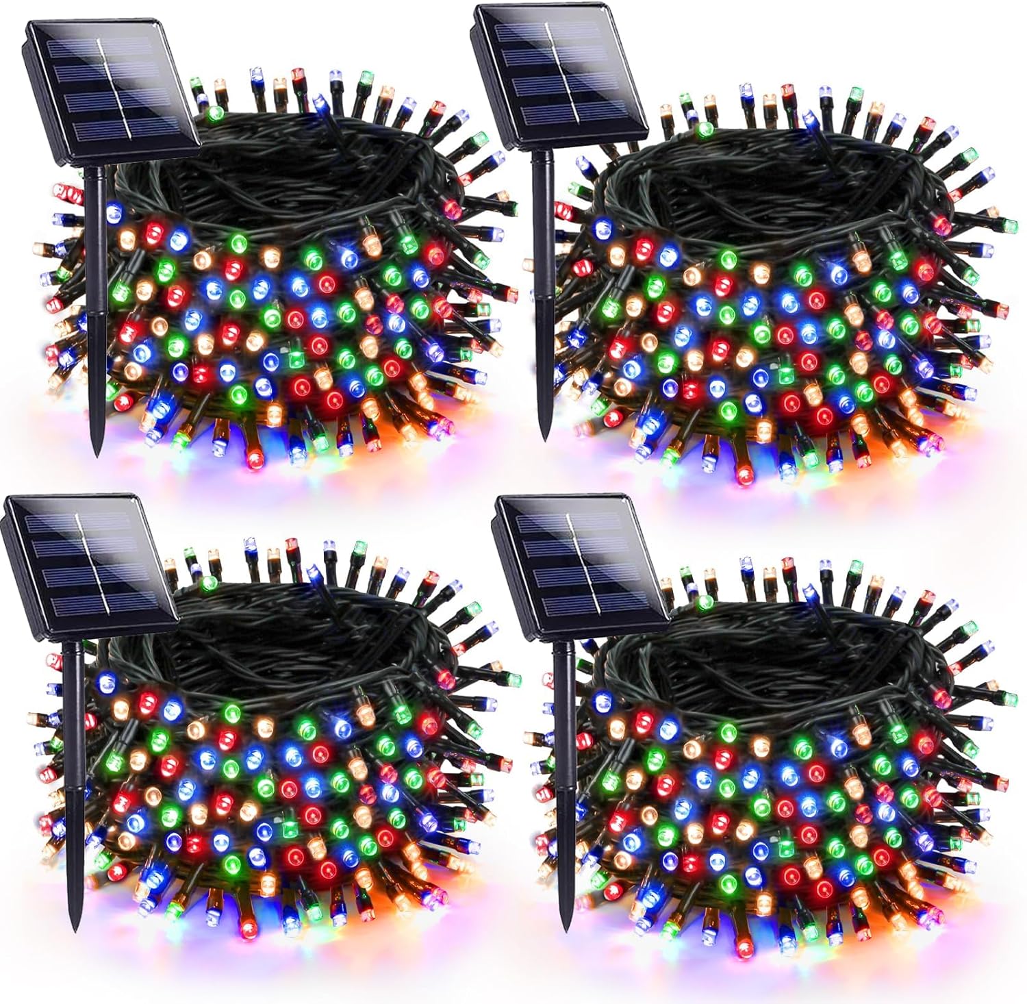 4 Pack 180FT Solar Christmas Lights Outdoor Waterproof, Super Bright 320 LED Sol...