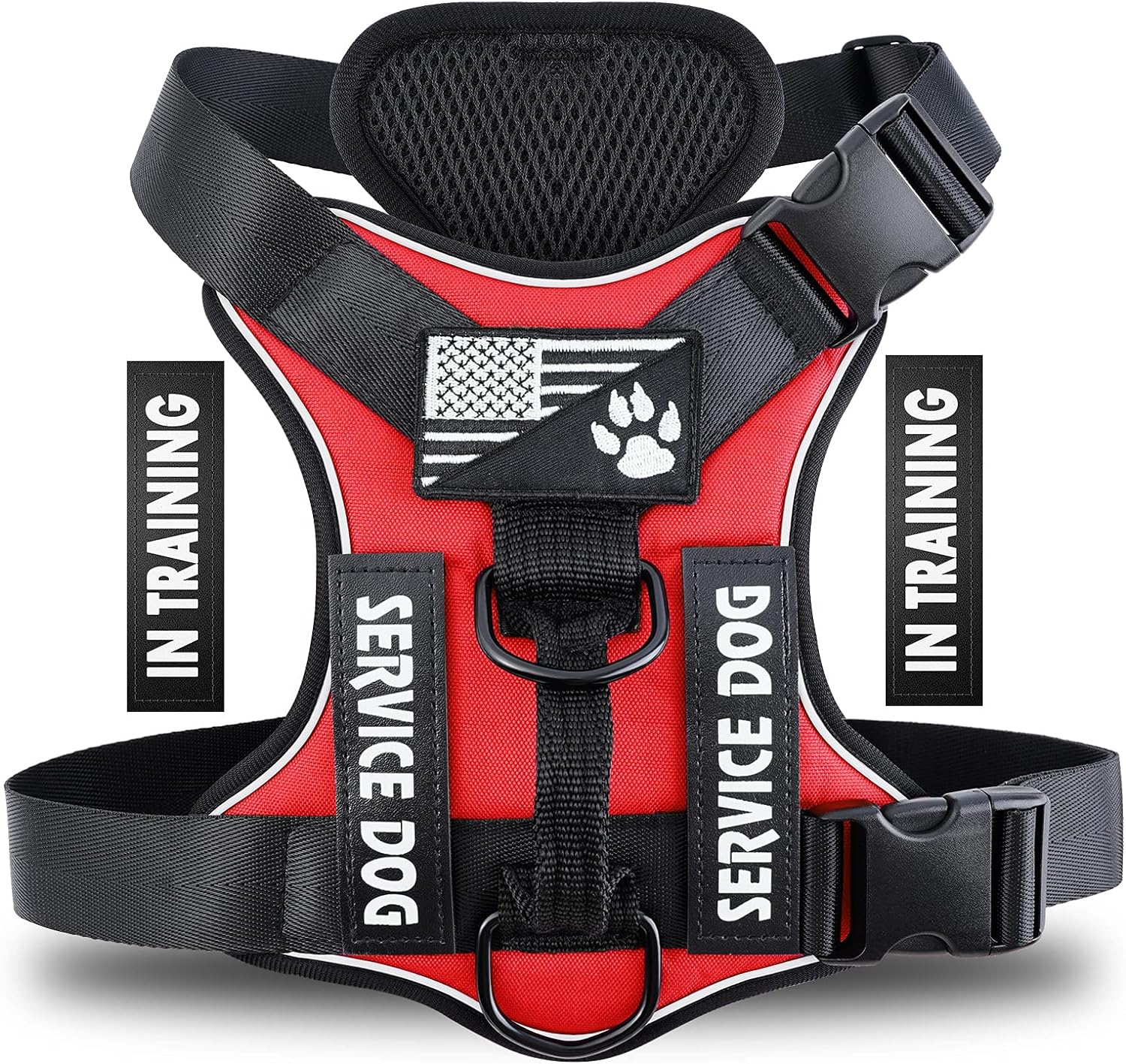 Demigreat Service Dog Harness, Reflective Dog Vest Harness with 5 PCS Patches, A...