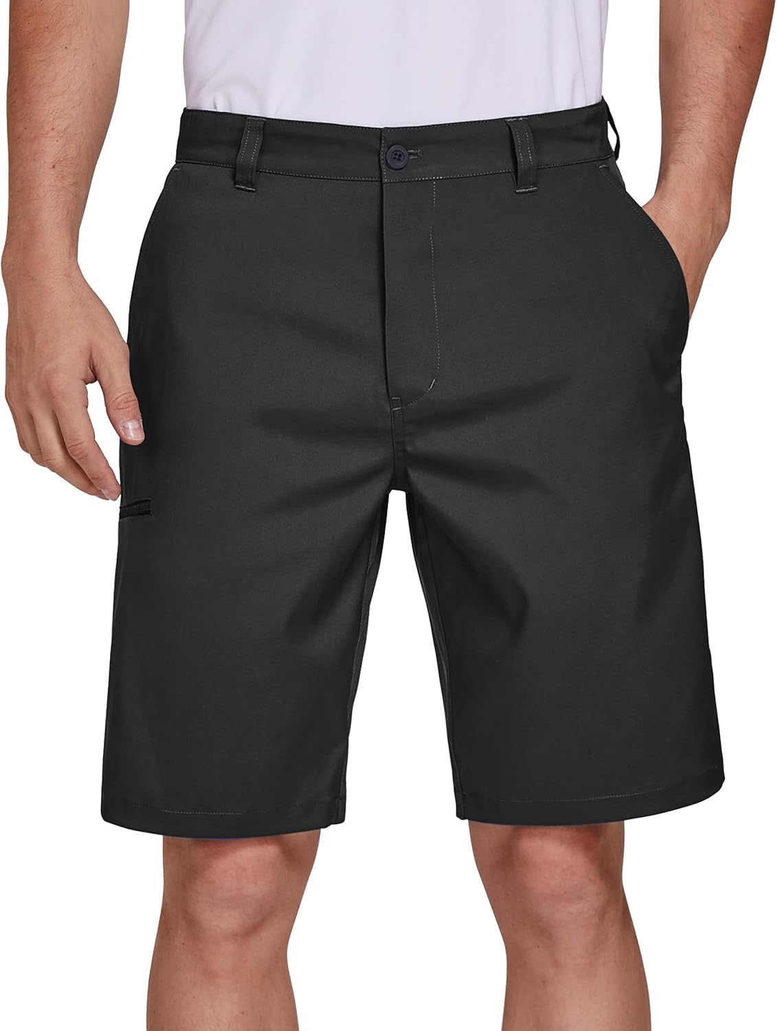 PULI Men's Golf Hybrid Dress Shorts Casual Summer Stretch Flat Front Lightweight...