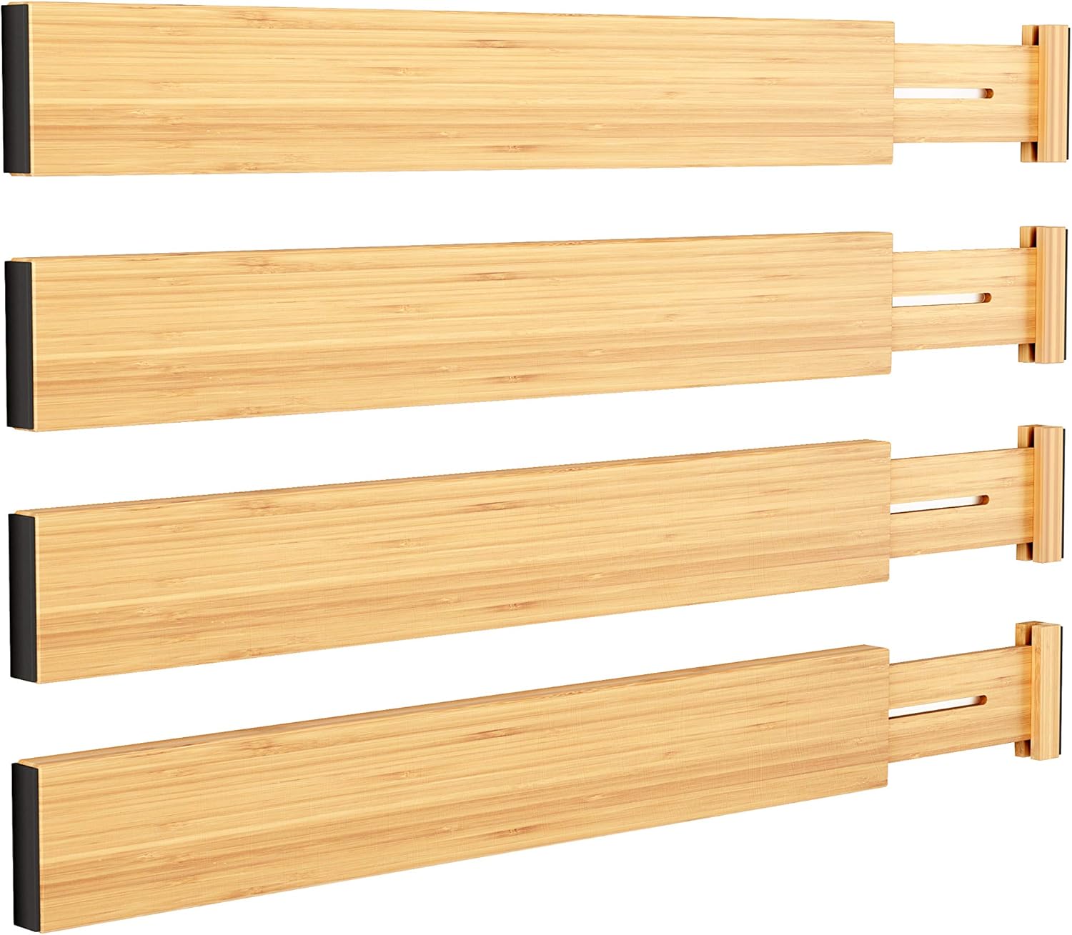 BAMEOS Drawer Dividers kitchen Organization Bamboo Utensil Organizers for Kitche...