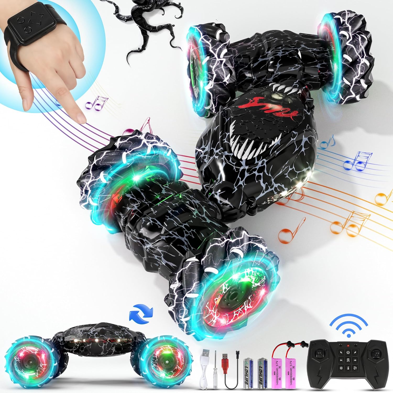 Remote Control Car, Unique 2.4Ghz 4WD Gravity Gesture Sensing RC Cars, Special M...