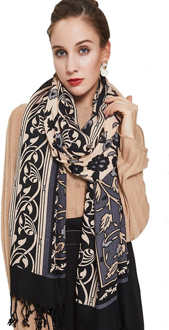 Premium Quality DANA XU 100% Merino Wool, Luxury Pashmina Blanket Scarf, High-En...