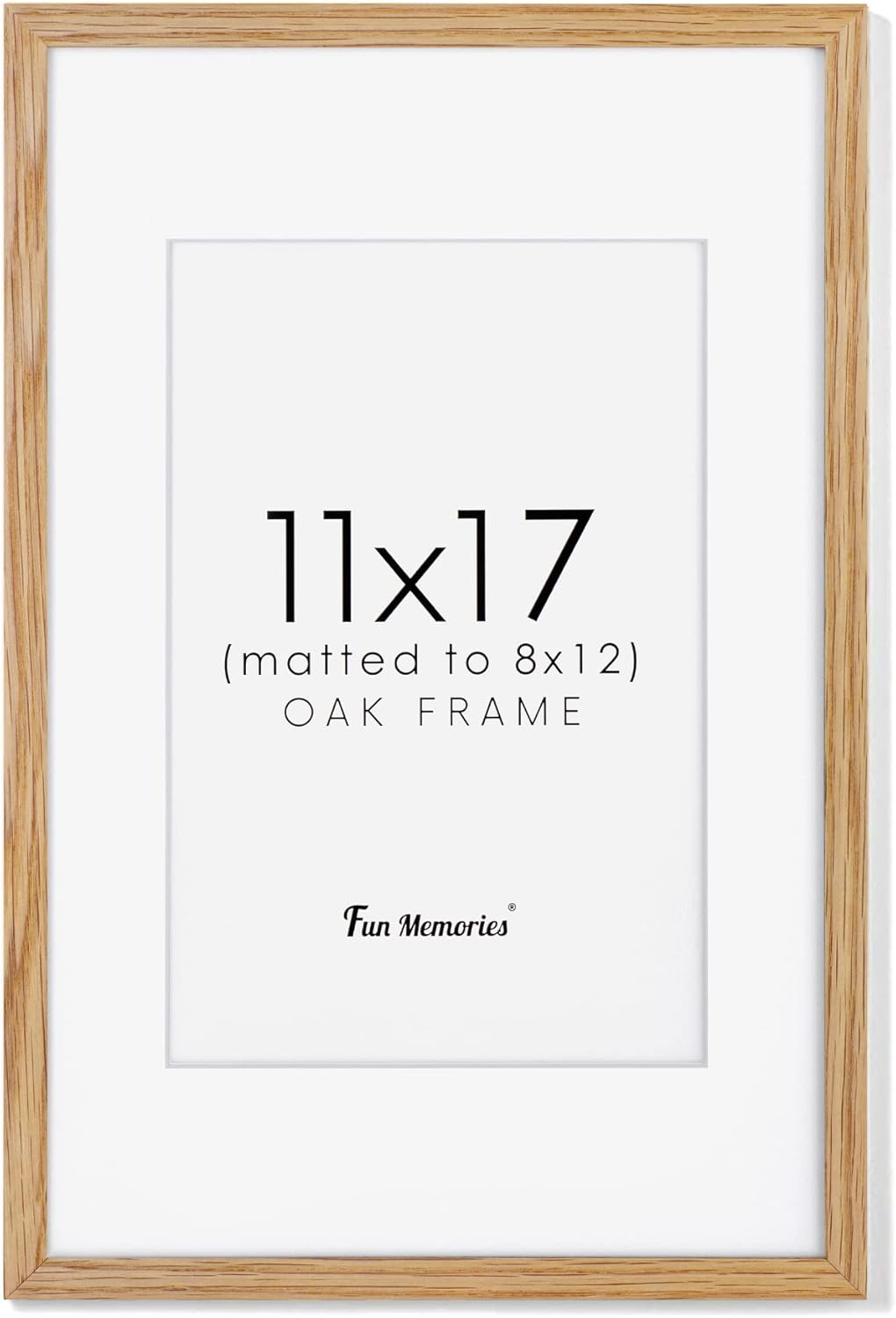 11x17 Picture Frame, Solid Oak Wood 11"x17" Picture Frames, 11 x 17 Poster Frame...