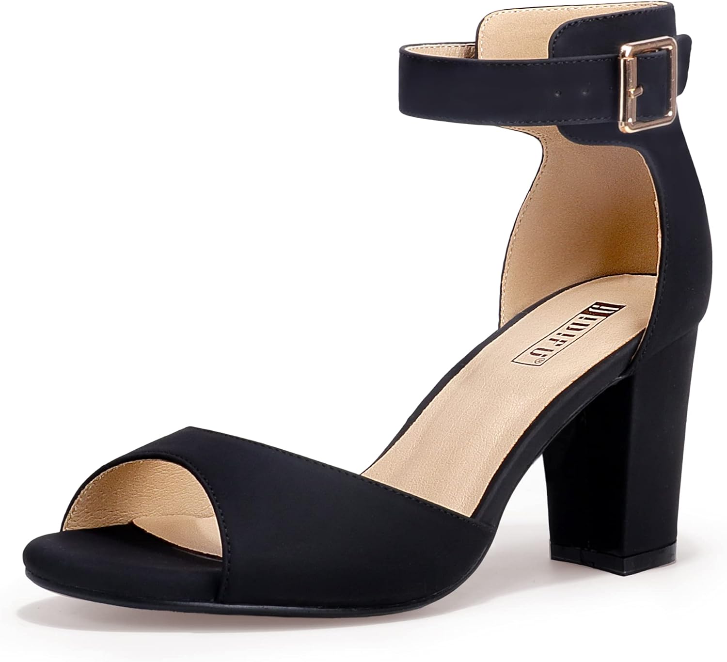 IDIFU Candie-MI Shoes, Special Women's Peep Toe Low Block Heels, Innovative Ankl...