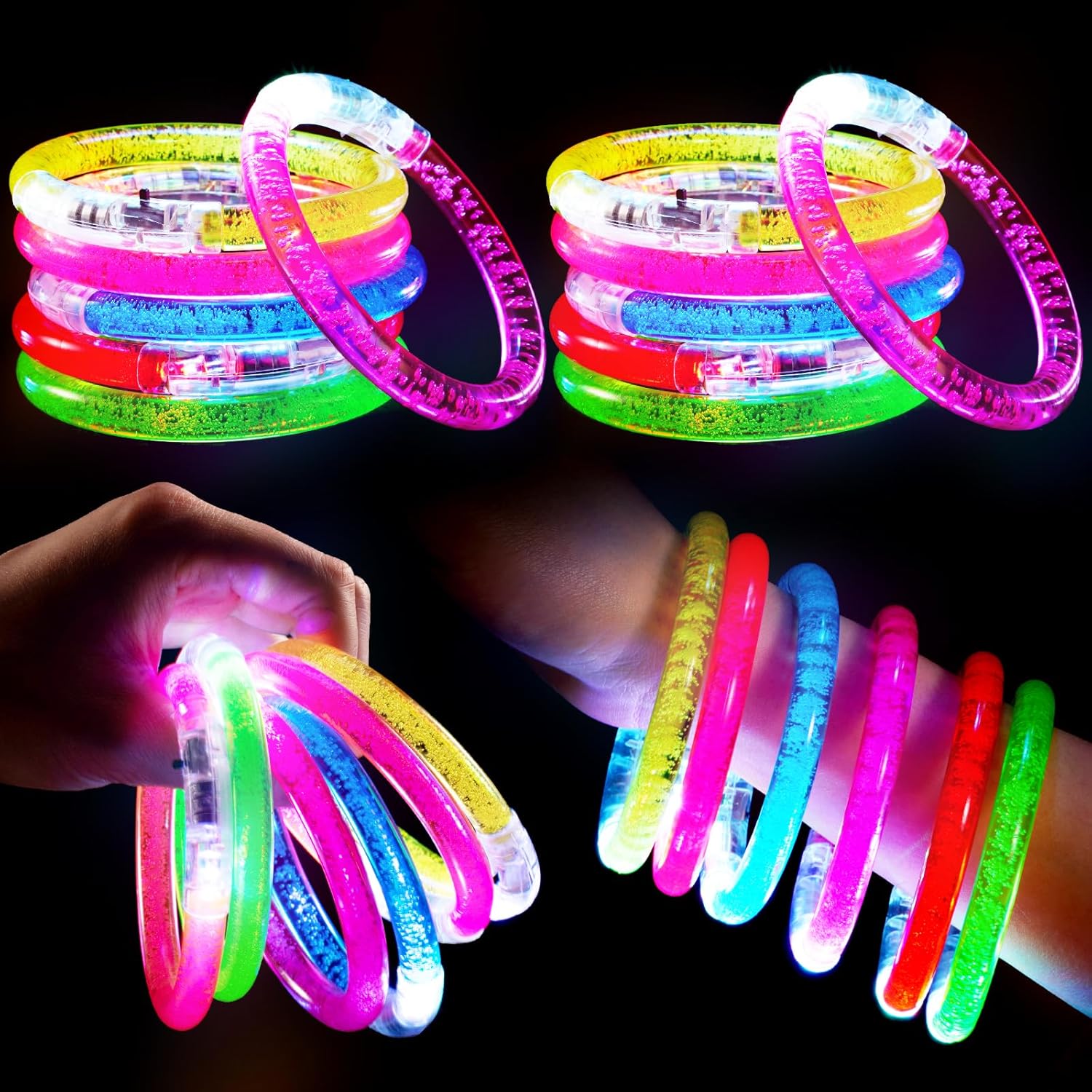 Mikulala LED Bracelets, Special Light Up Toys for Party Bag Fillers, High-Qualit...