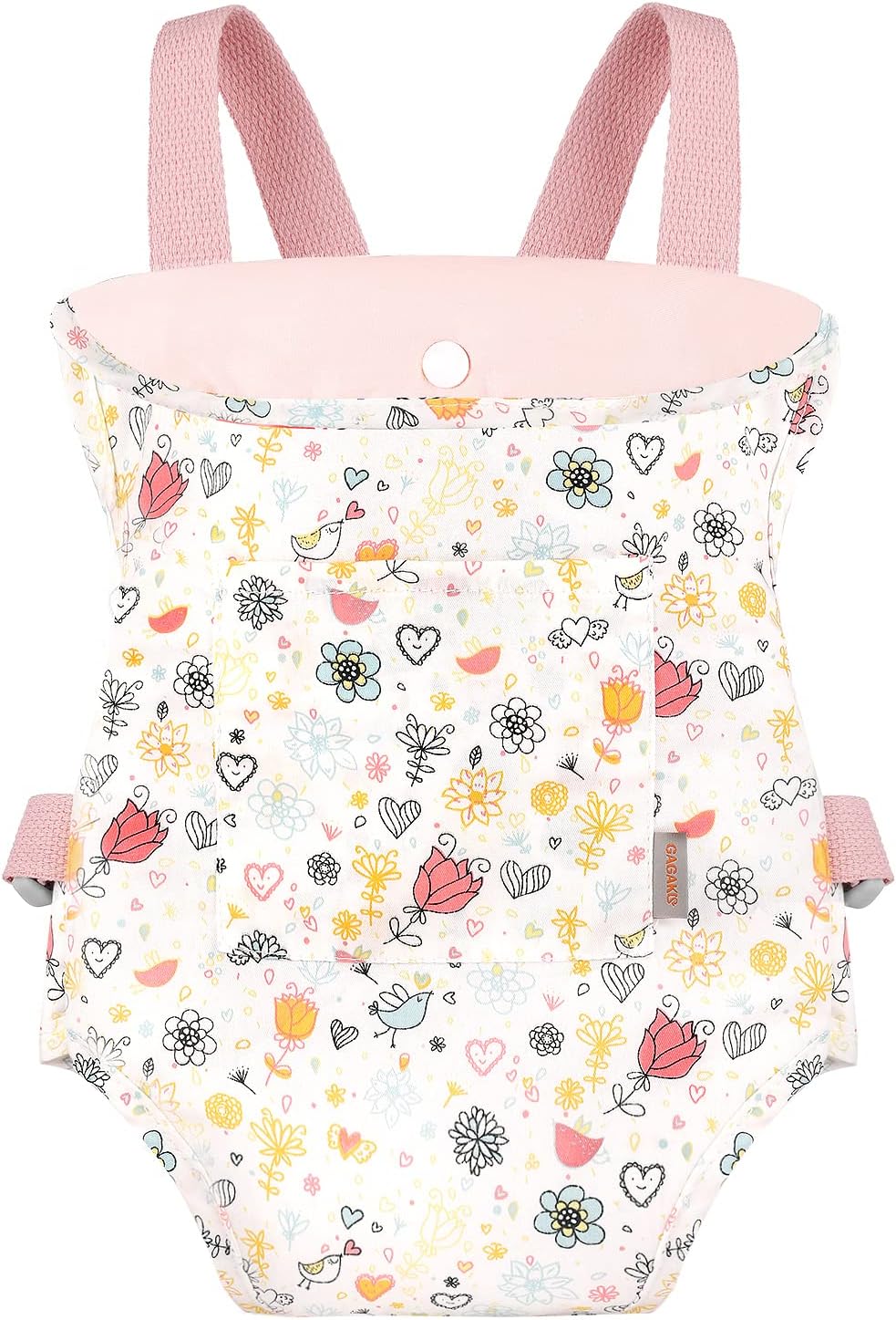 GAGAKU Doll Carrier Soft Cotton Front and Back Carrying with Adjustable Straps f...