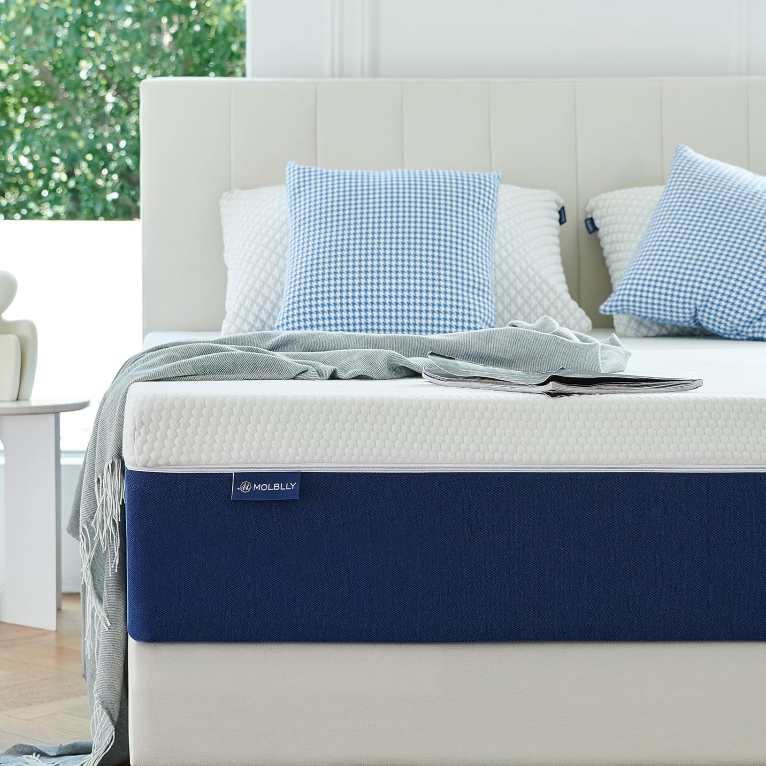 Molblly Double Mattress, Memory Foam Mattress,Breathable Mattress Medium Firm wi...