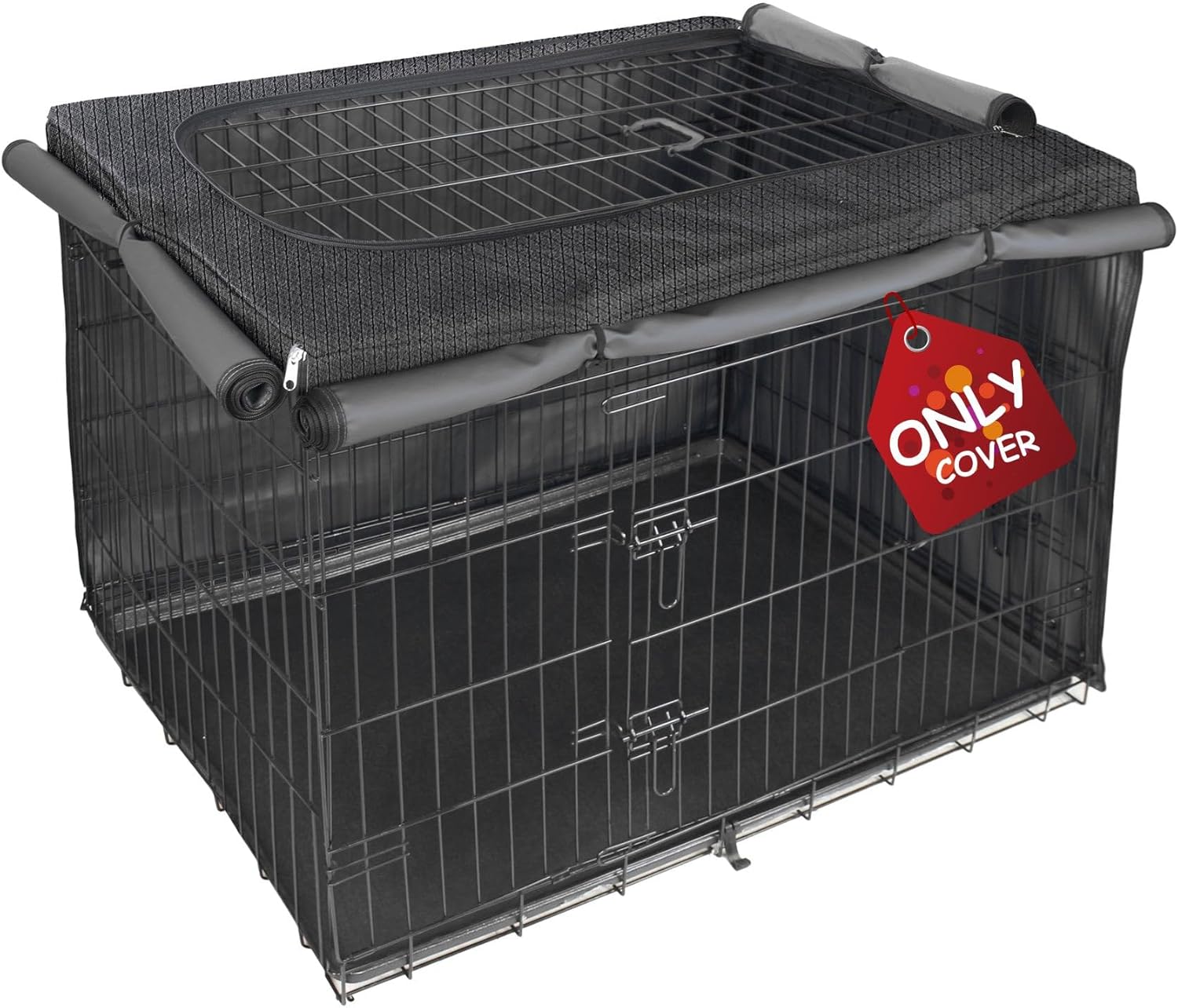 Explore Land Dog Crate Cover for 24 Inches Wire Cage, Heavy-Duty Lattice Pet Ken...