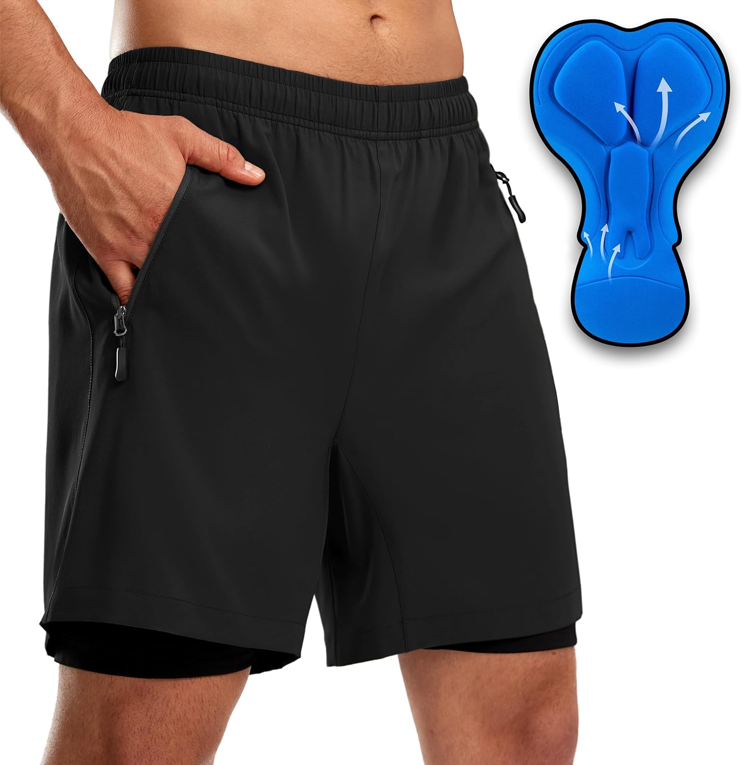 Bikewa Men's Mountain Bike Shorts 3D Padded Loose-fit Riding Biking Cycling Bicy...