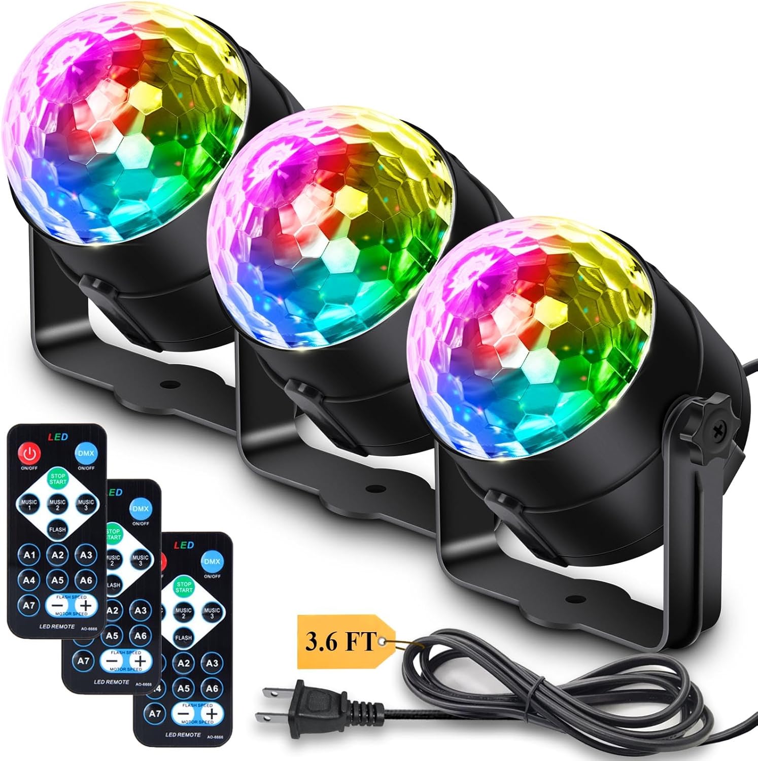 3-Pack Disco Ball, Special Party Decorations Lights with Remote Control, Innovat...