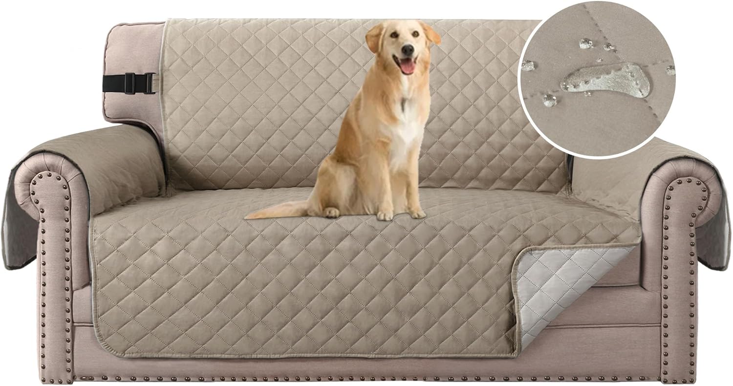 H.Versailtex Sofa Protector for Pets, Water Resistant Sofa Slipcover 2 Seater fo...