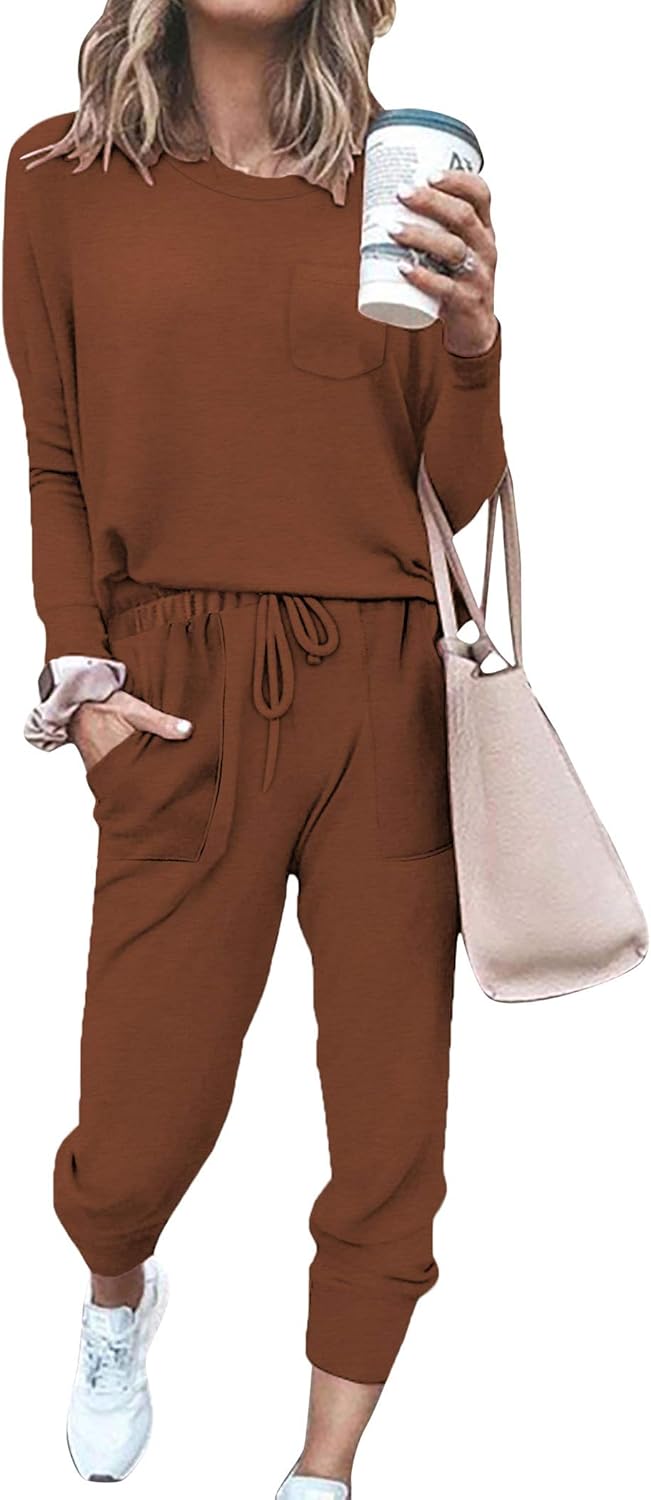 Bofell Lounge Sets for Women Two Piece Travel Outfits Sweatsuits 2 Piece Fashion...