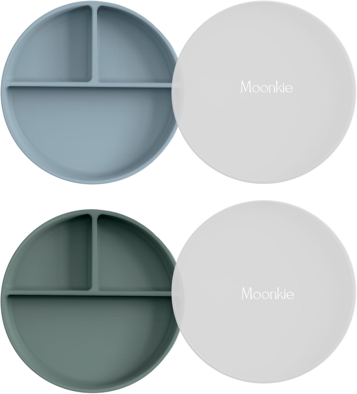 Moonkie Suction Plates, Unique Suction Plates for Babies, Special Toddler Feedin...