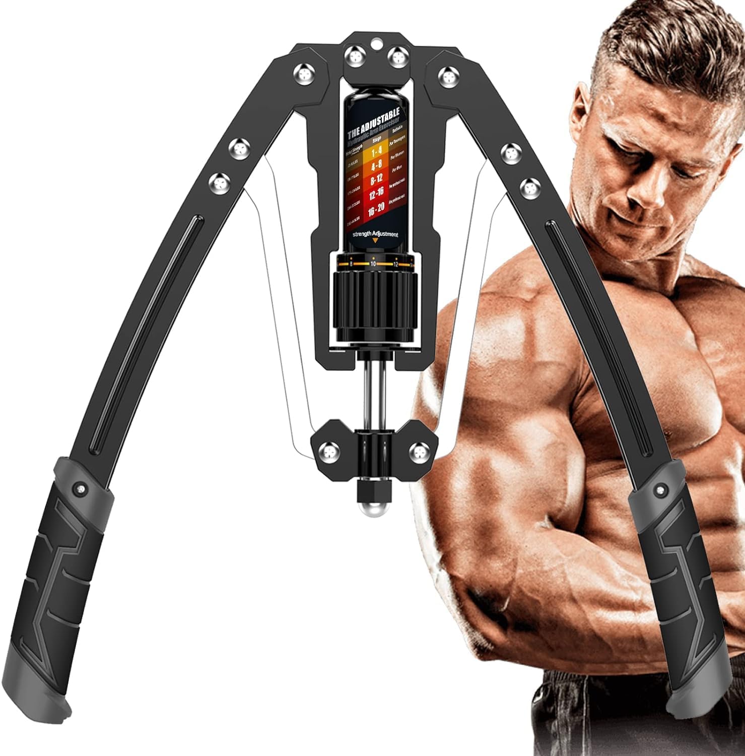 EAST MOUNT Twister Arm Exerciser - Adjustable 22-440lbs Hydraulic Power, Home Ch...