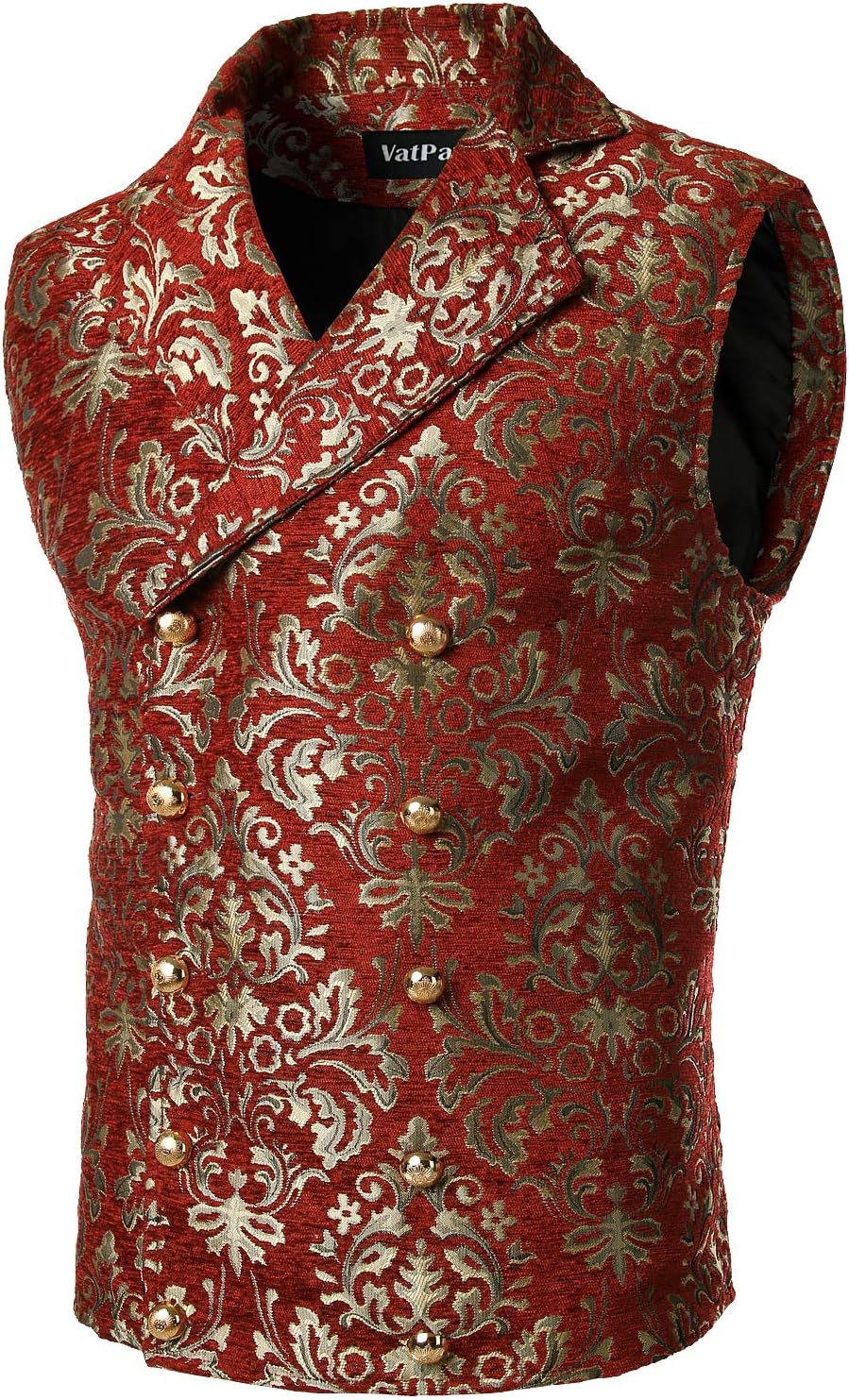 VATPAVE Mens, Special Victorian Vest, Innovative Double Breasted Waistcoat, Sust...