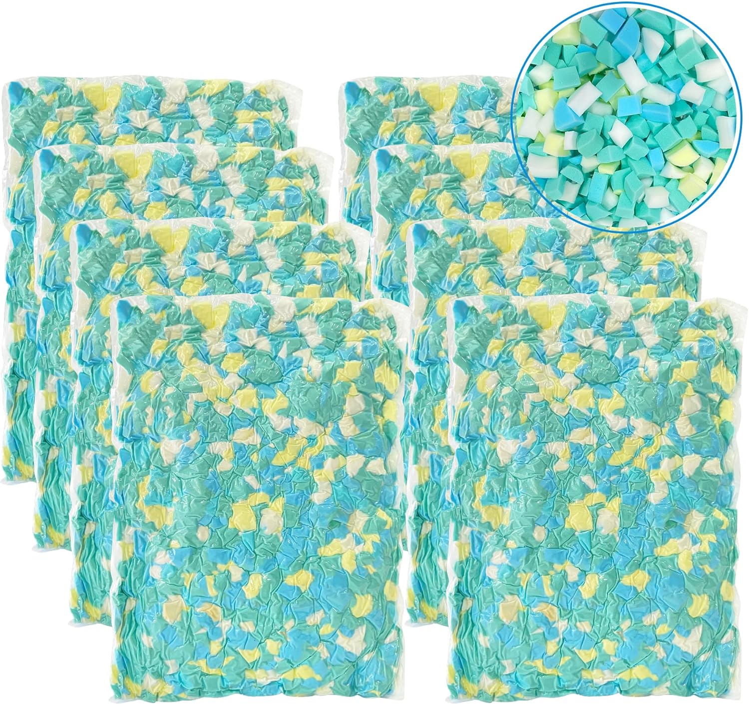 Welacer 41 LBS Bean Bag Filler, Shredded Memory Foam Filling for Pillow Cushion,...