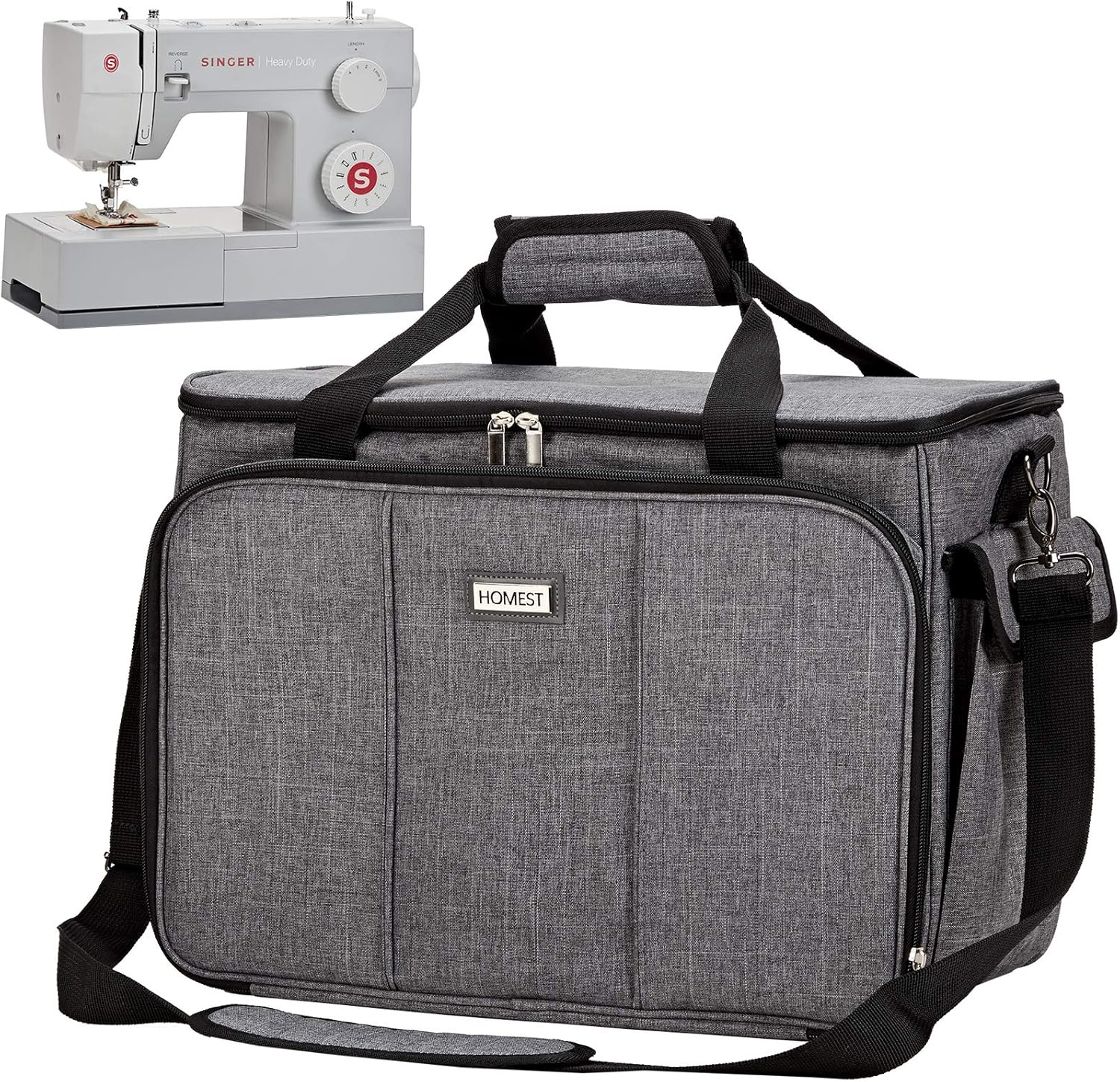 HOMEST Sewing Machine Carrying Case, Special Tote Bag with Multiple Storage Pock...