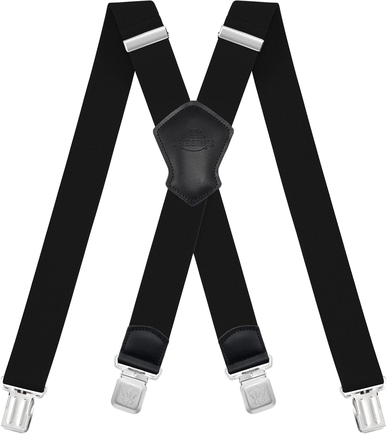 Dresime Suspender, Special Mens Braces for Trousers, High-Quality 4 Strong Clips...