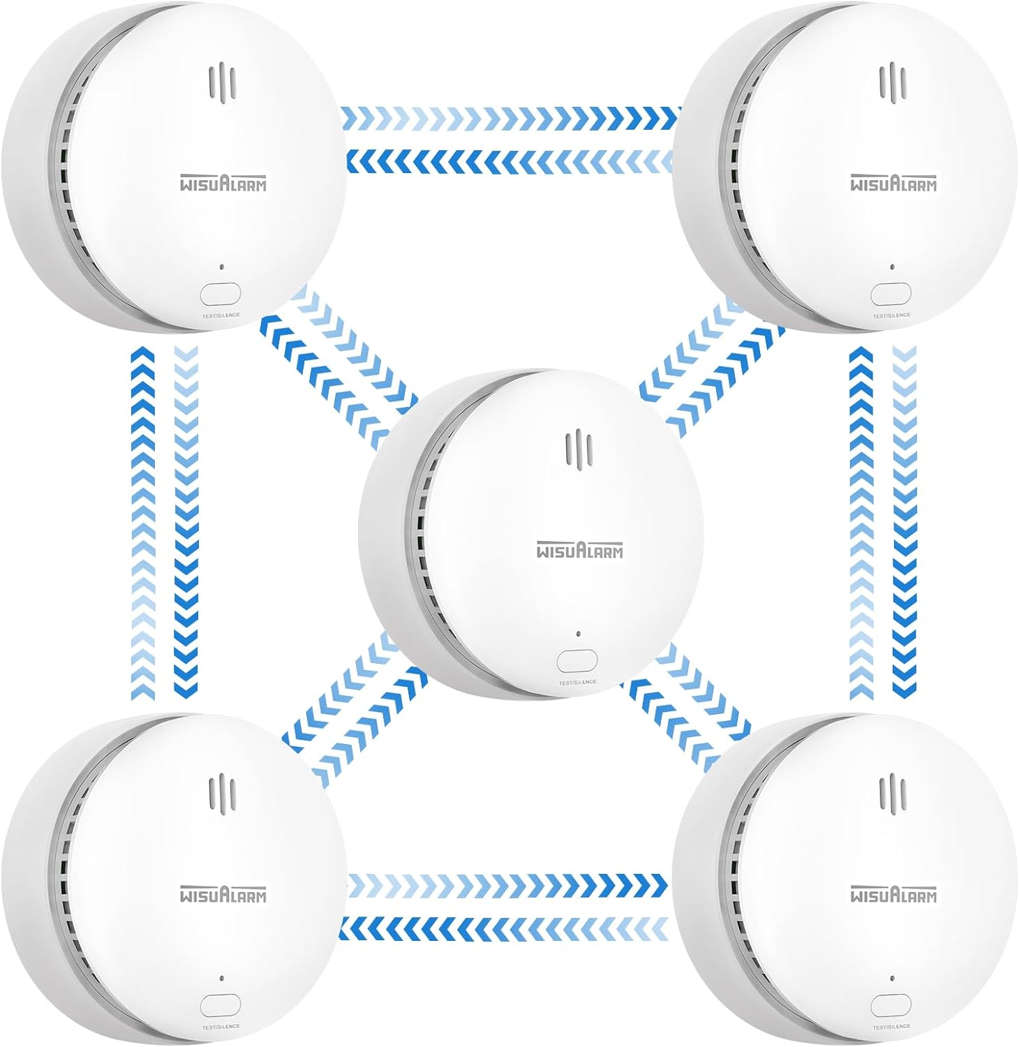 Smoke Alarm,10 Years Battery Life,Interlinked Smoke Alarms, Fire Alarms for Home...