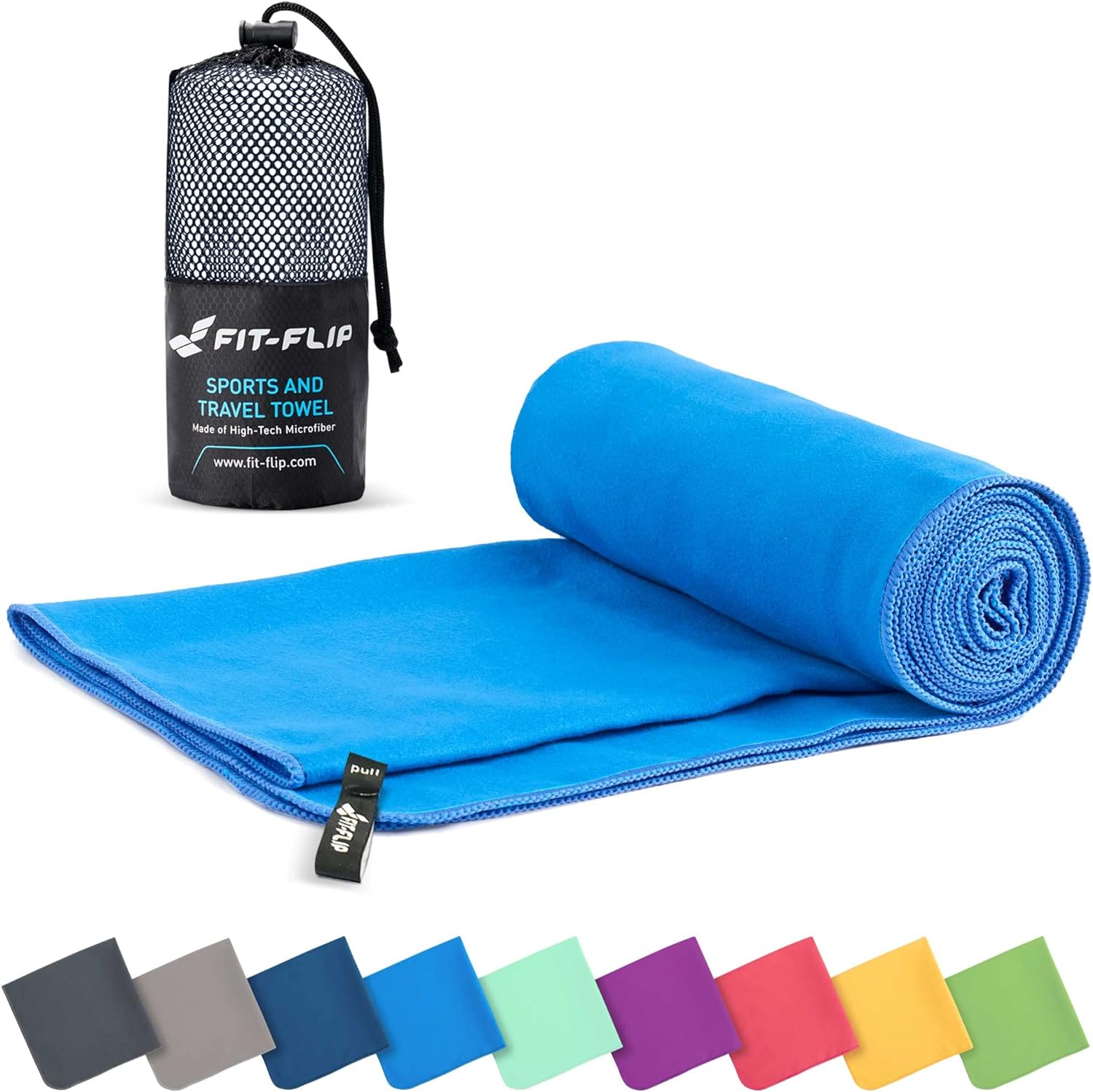 Fit-Flip Microfibre towel - compact, ultra lightweight & quick dry towel - the p...