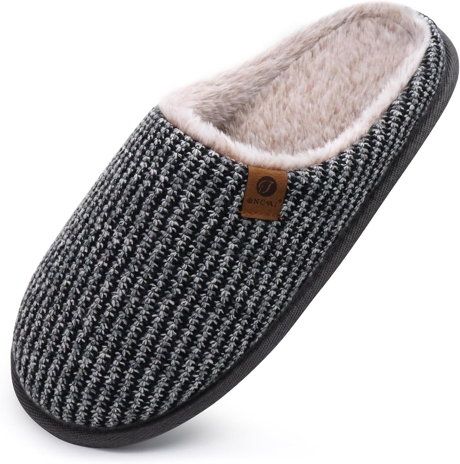 ONCAI Mens Slippers, Special Memory Foam Slippers Slip On, Innovative Warm Fluff...