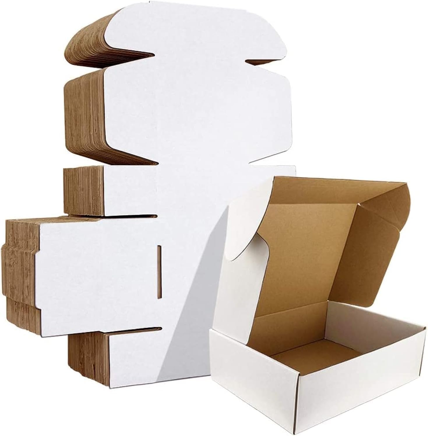 HORLIMER 25 Pack Shipping Boxes, Special Corrugated Cardboard Mail Boxes, Innova...