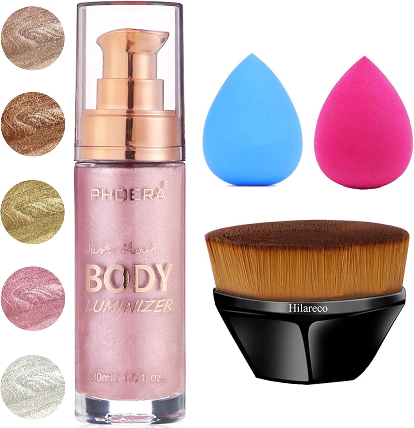 PHOERA Body Shimmer Oil, Special Body Bronzer Shimmer Oil, High-Quality Body Glo...