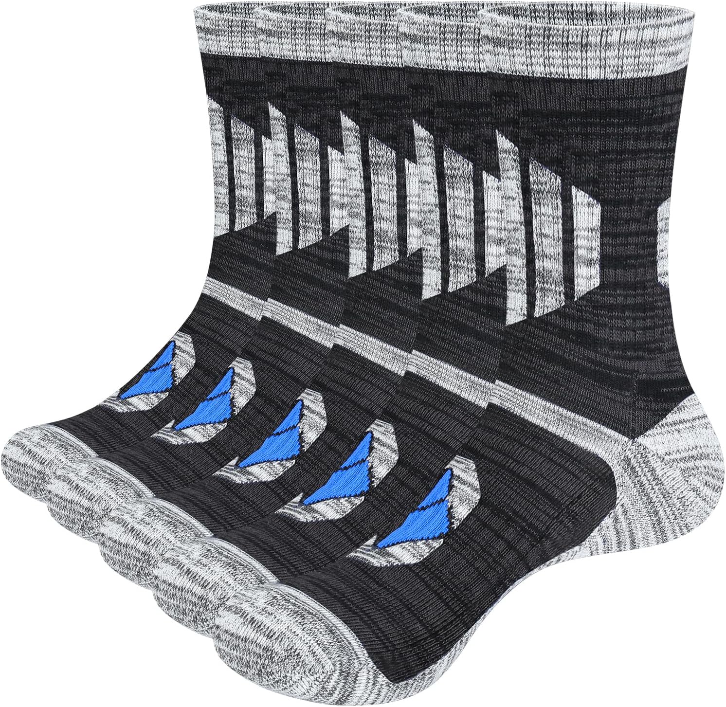 OUYJIA 5 Pairs Men's Cotton Cushioned Work Boot Socks Breathable Walking Moistur...