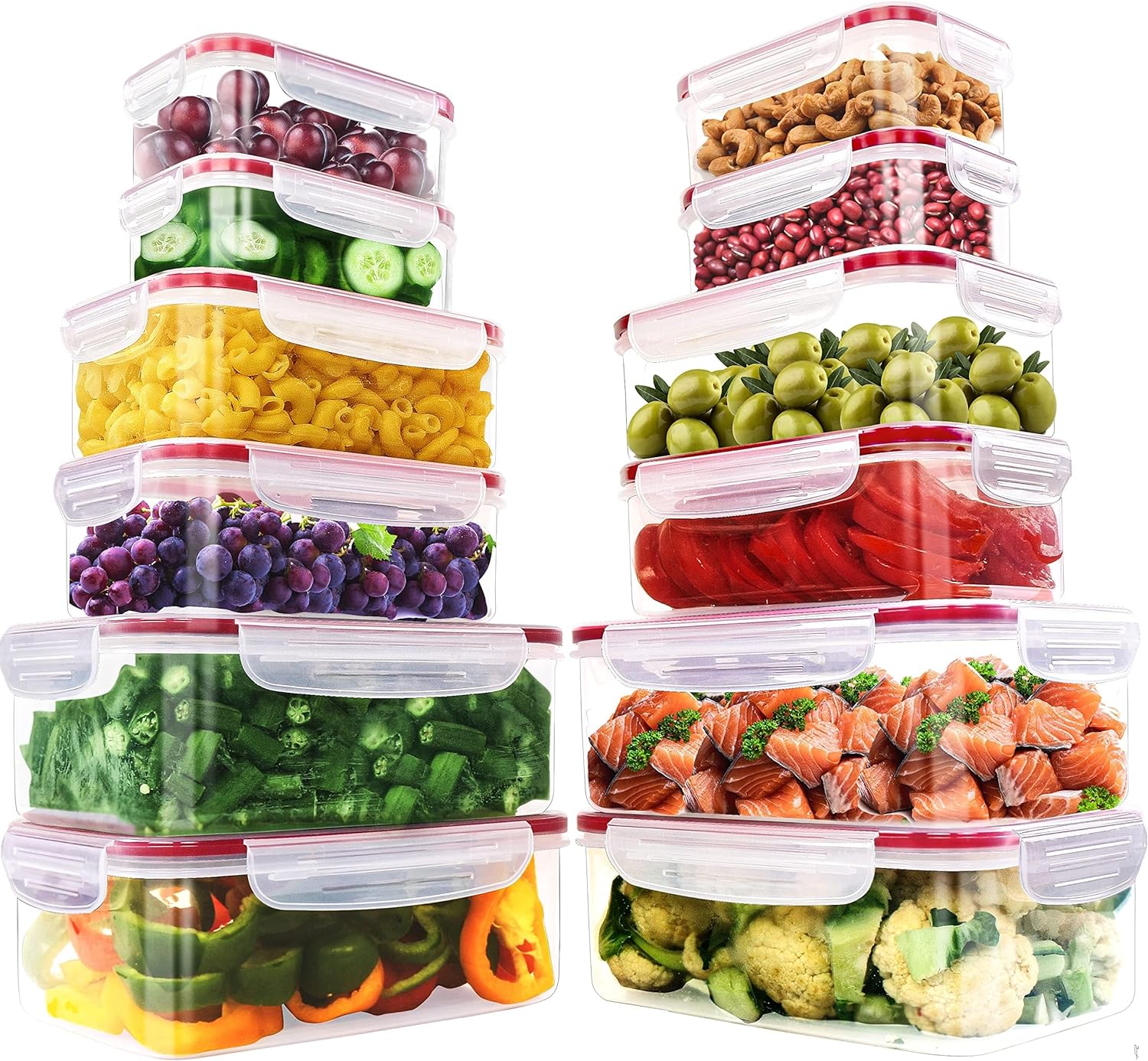 KICHLY Plastic Airtight Food Storage Containers, Special Plastic Food Containers...