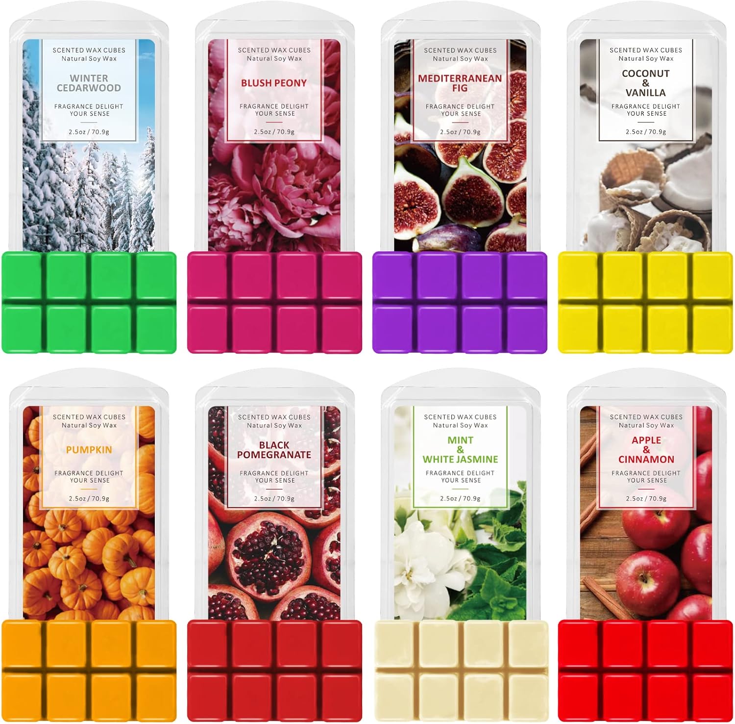 SCENTORINI Wax Scented Wax Melts, Wax Cubes, 8x70....