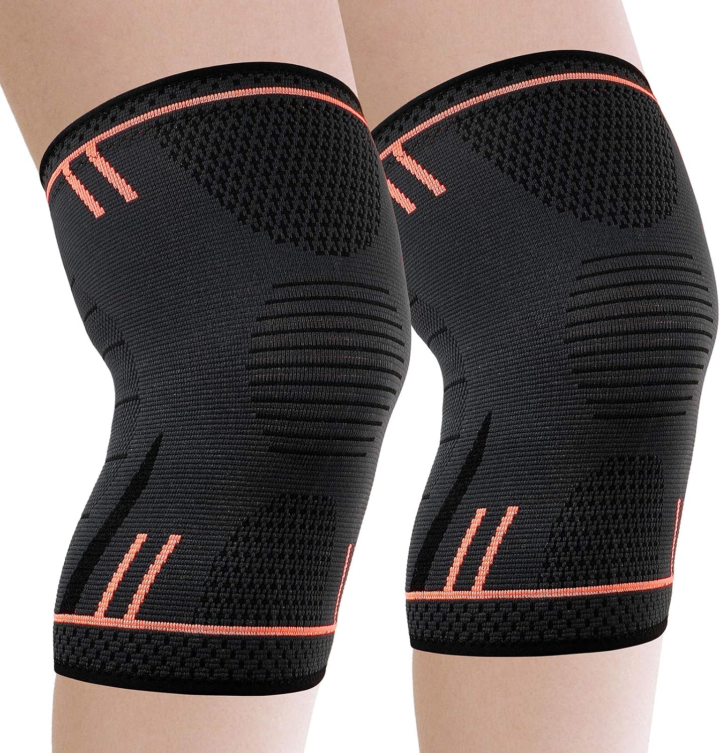Molsdon Knee Support Brace 2 Pack, Compression Knee Sleeves for Arthritis Pain R...