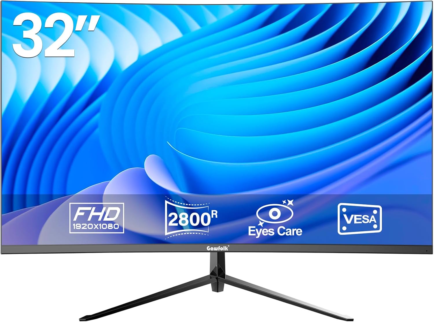 High-Quality Gawfolk 32 Inch Computer Monitor, Special 75Hz Full HD 1920 x 1080p...