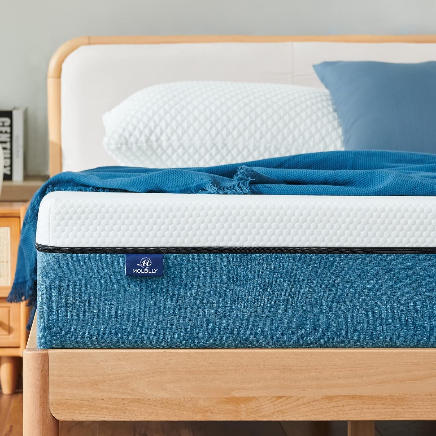 Molblly Small Double Mattress Memory Foam Mattresses with Fire Resistant, Medium...
