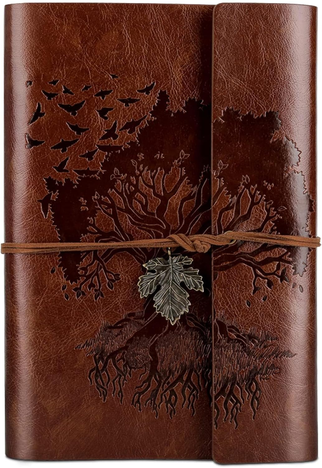 OMEYA PU Leather Journal Notebook, Special Blank Pages Refillable Vintage Sketch...