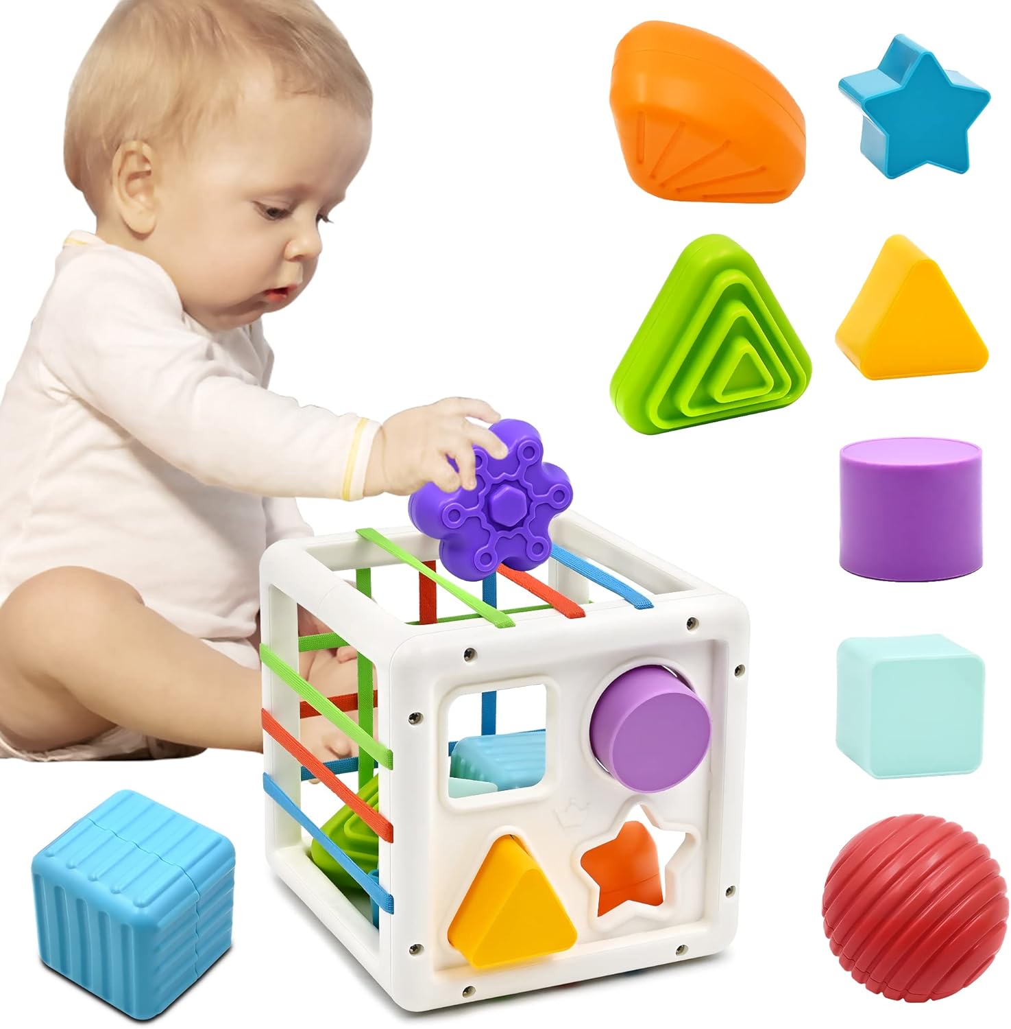 Baby Toys for 1 2 Year Old Boys Girls, Montessori Sensory Toys for 12 18 Months...