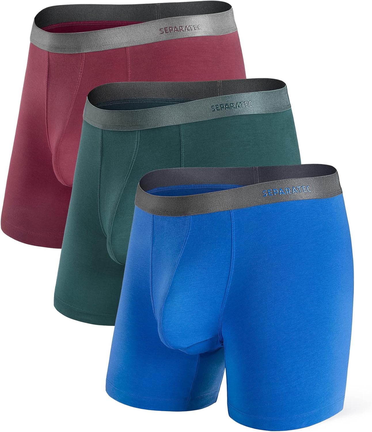Separatec Men's Boxers, Special Bamboo Underwear Trunks, Innovative Breathable S...
