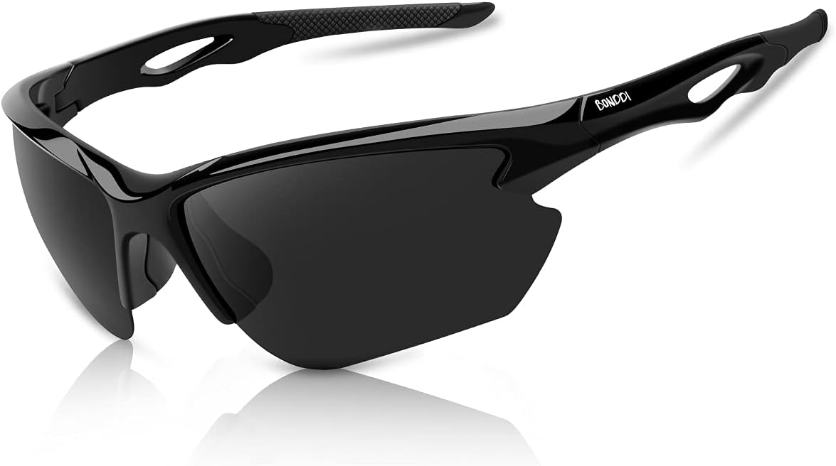 BONDDI Sunglasses Men - Polarized Sports Sun Glasses Ultra Light Unbreakable Fra...