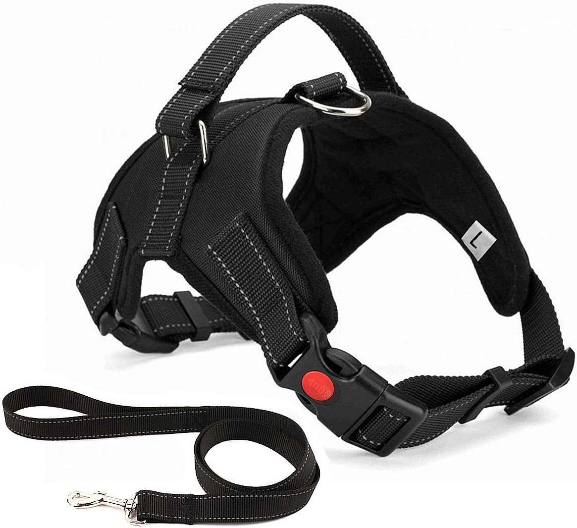 Musonic No Pull Dog Harness Breathable Adjustable Comfort Free Leash Included fo...