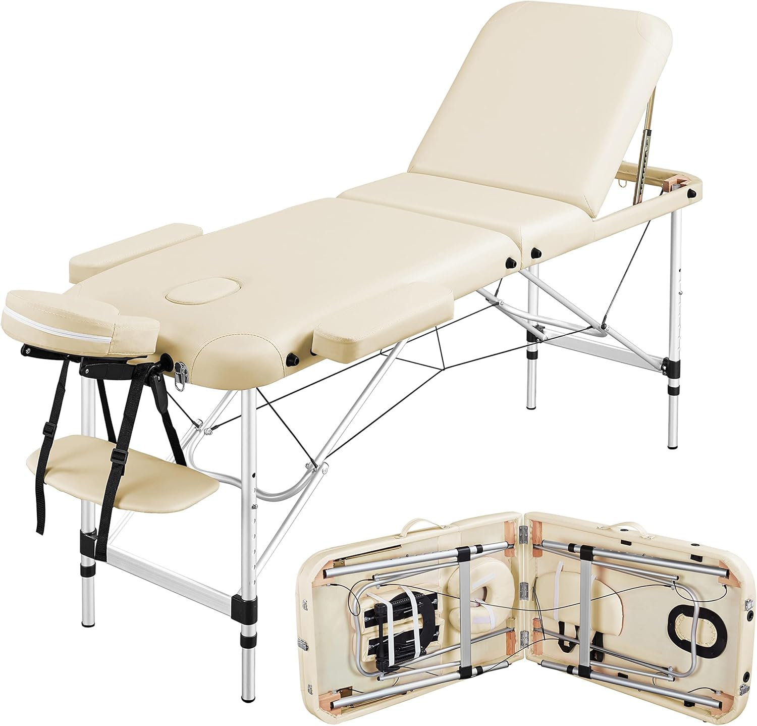 Yaheetech Foldable Massage Bed, Special Portable Lash Table Beauty Bed, Professi...