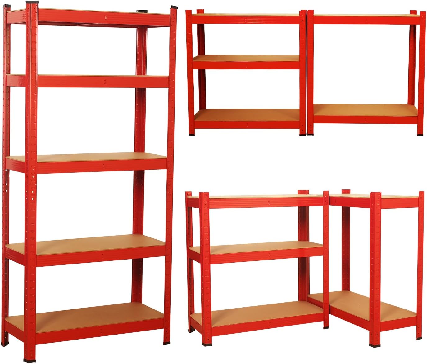 Shine Planet 5 Tier Garage Shelves, Special Metal Storage Shelves, Innovative He...